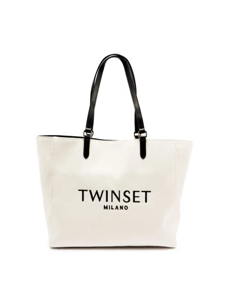 Torebka Twinset z logo biała