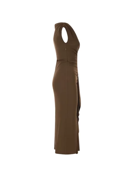 Rochie midi Max Mara drapată maro