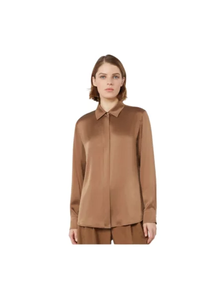 Koszula Max Mara Studio brązowa