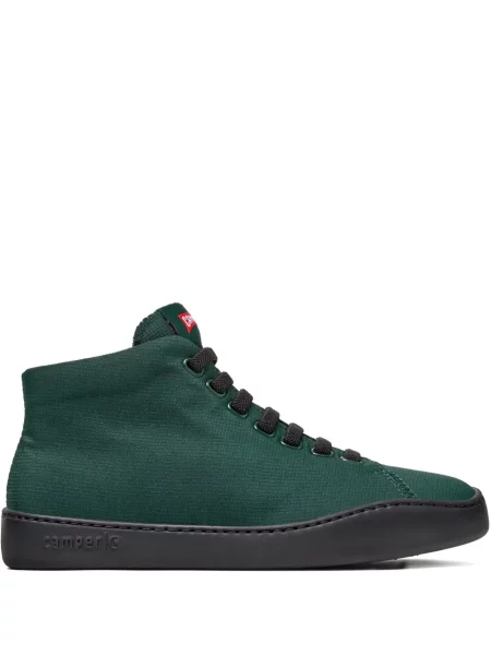 Top Camper cu șireturi din dantelă verde