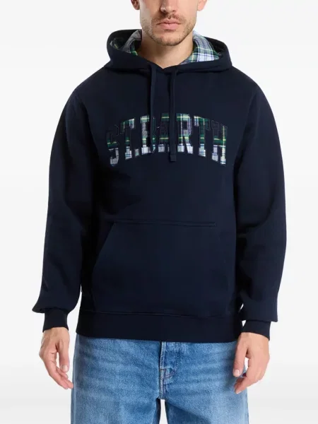 Hoodie Mc2 Saint Barth με απλικέ μπλε