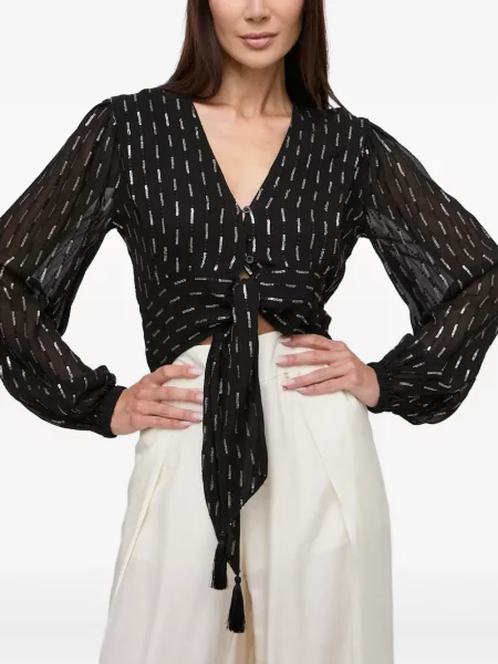 Bluză Twinset cu legături negru