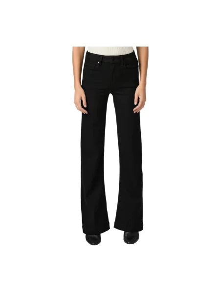 Szerokie jeansy Paige czarne