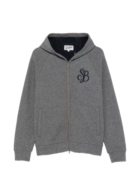 Hoodie Mc2 Saint Barth με κέντημα γκρι