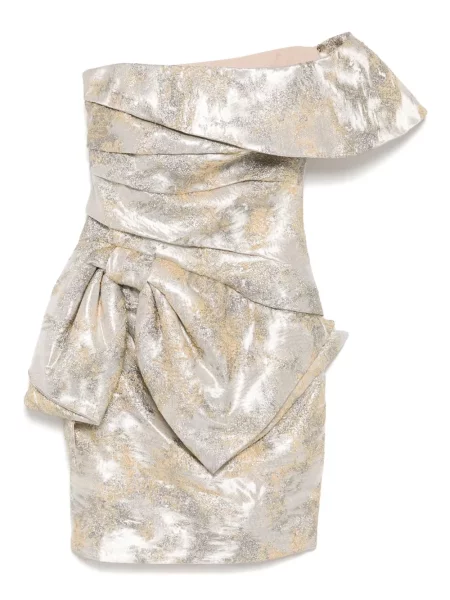 Rochie mini Saiid Kobeisy scurtă de costum gri