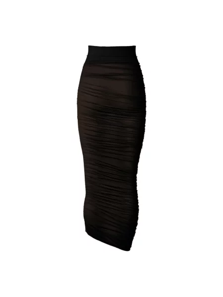 Udrapować spódnica midi Wolford do kolan czarna