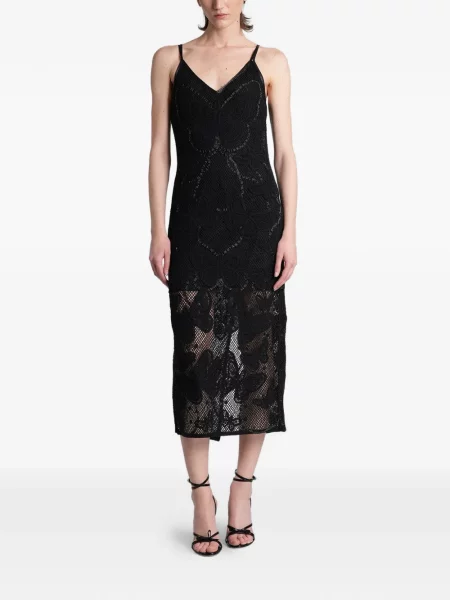 Rochie midi Blumarine din dantelă negru