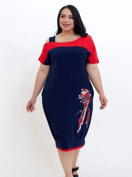 Сукня міді All Posa червоний