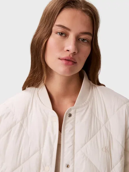 Утеплена джинсова куртка Calvin Klein Jeans біла