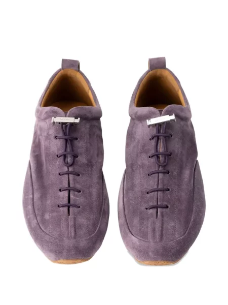 Sneakerși By Far din piele de căprioară violet