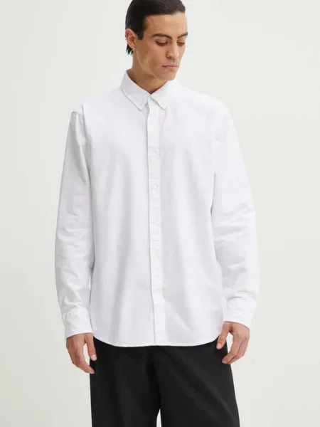 Риза Levi's мъжка със свободна кройка с яка с копче бяло