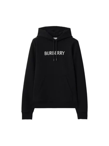Bluza z kapturem Burberry z kapturem z logo czarna