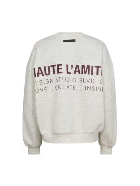 Bluza Haute L'amitié z nadrukiem szara