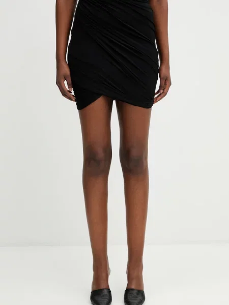 Rick Owens Lilies fustă cu vâscoză Luna negru