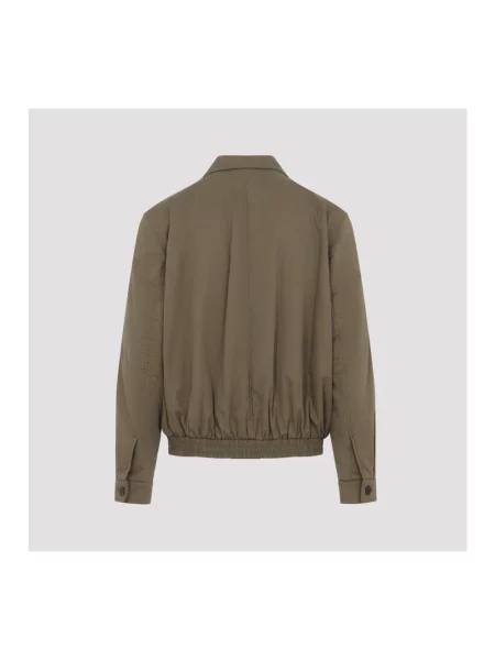 Krótka kurtka Saint Laurent brązowa