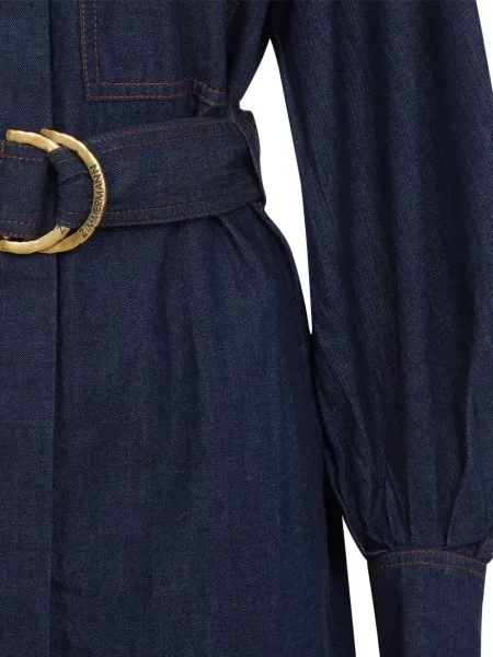 Rochie din denim Zimmermann de costum albastru