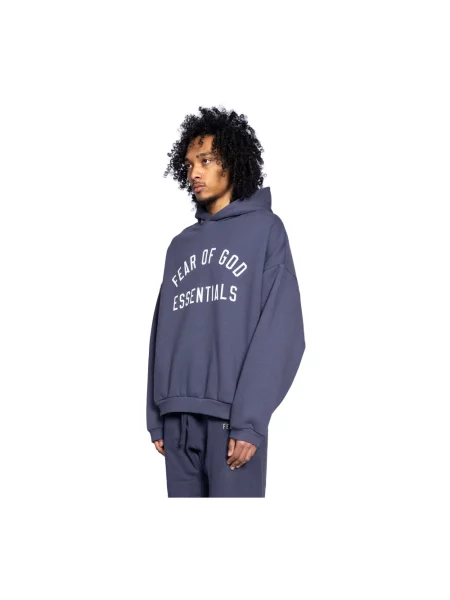 Bluza z kapturem Fear Of God polarowa niebieska