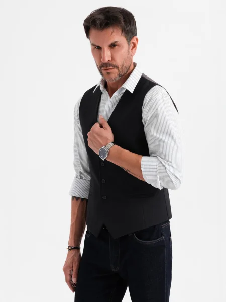 Klasičen brezrokavnik Ombre črna