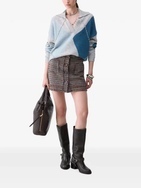 Polo Liu Jo με κέντημα argyle γκρι