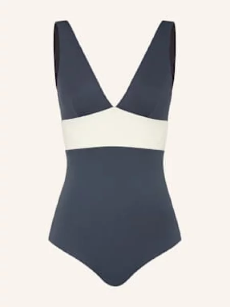 Mymarini Obratné Plavky Plungesuit tmavě modrá / černošedá bílá