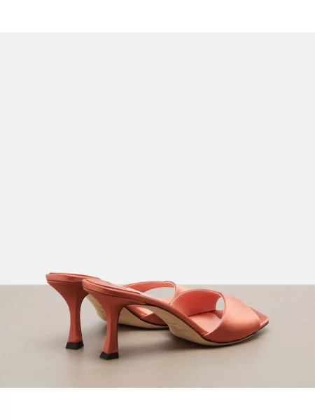 Papuci tip mules Jimmy Choo din satin roz