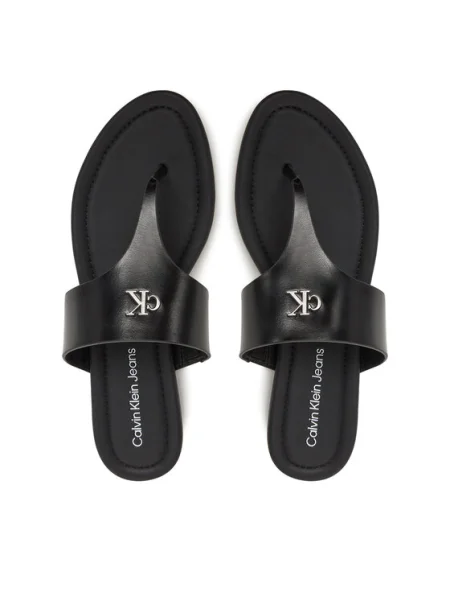 Papuci Calvin Klein Jeans fără toc negru