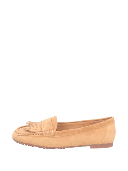 Pantofi loafer Tosca Blu cu franjuri maro