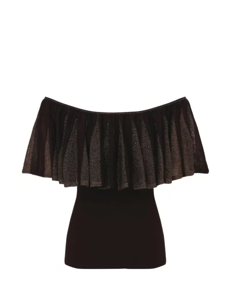 Top Zimmermann tricotate cu volane negru
