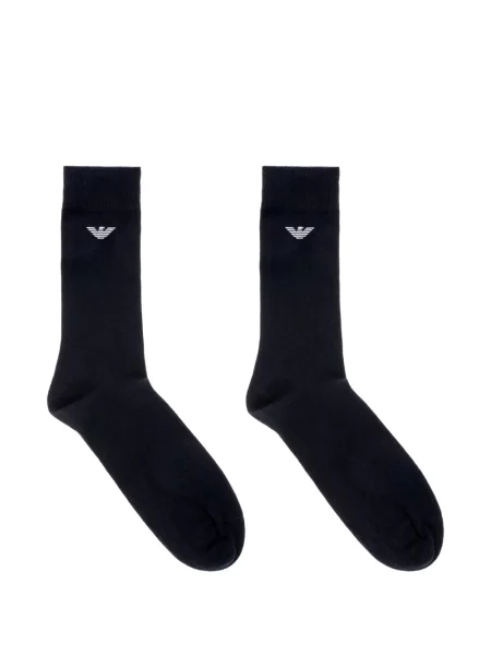 Čarape Emporio Armani s vezom plava