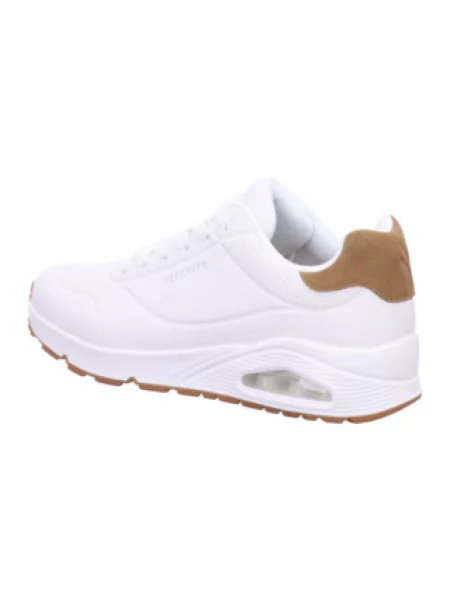 Sneakersy Skechers zamszowe białe