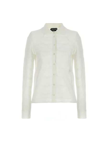 Dzianinowa koszula Tom Ford biała