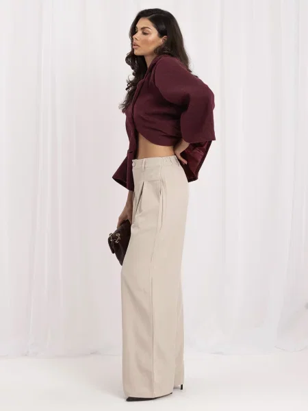 Hlače Italy Moda bež