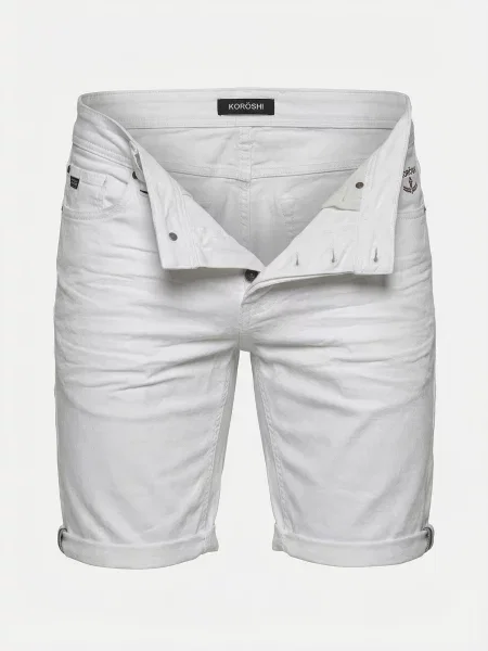 KOROSHI Jeans denim alb