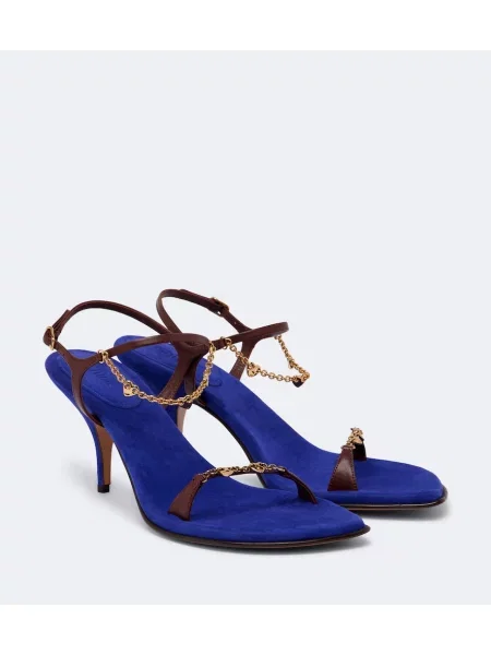 Sandale Chloé din piele violet