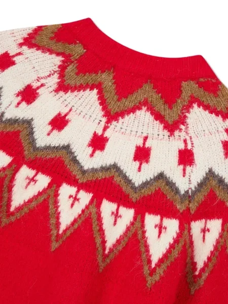 Cardigan Studio Tomboy cu decolteu rotund roșu