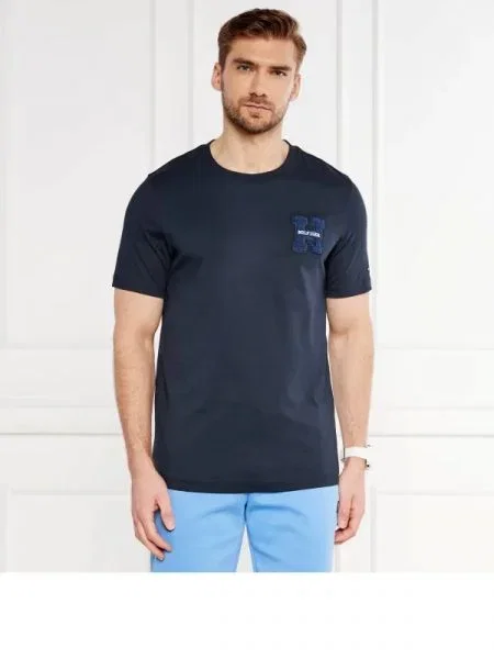 Tommy Hilfiger Póló BOUCLE H EMBRO kék