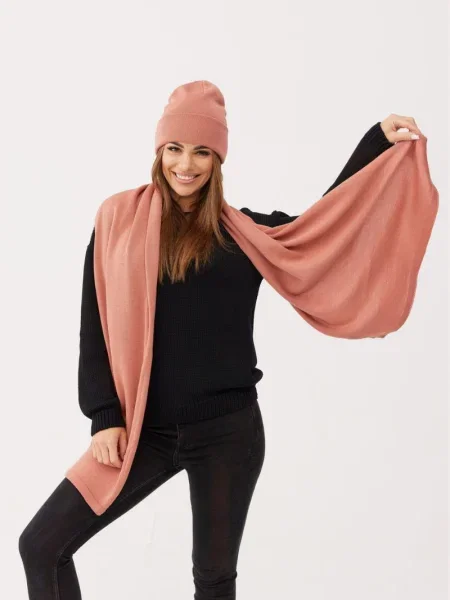 Šal Ander iz merina črna