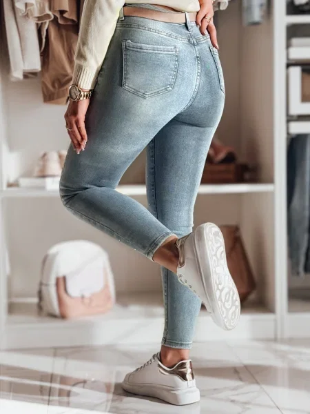 Blugi skinny Dstreet alb