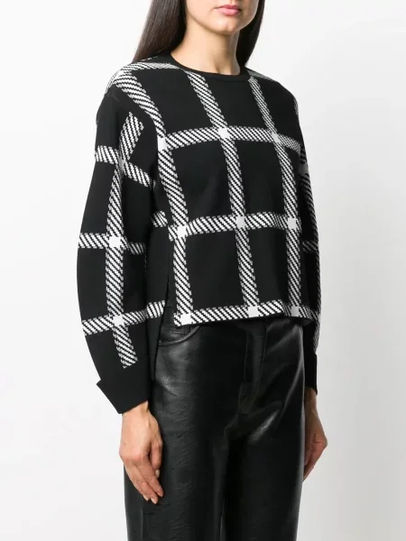 Hanorac Stella Mccartney în carouri cu imagine negru