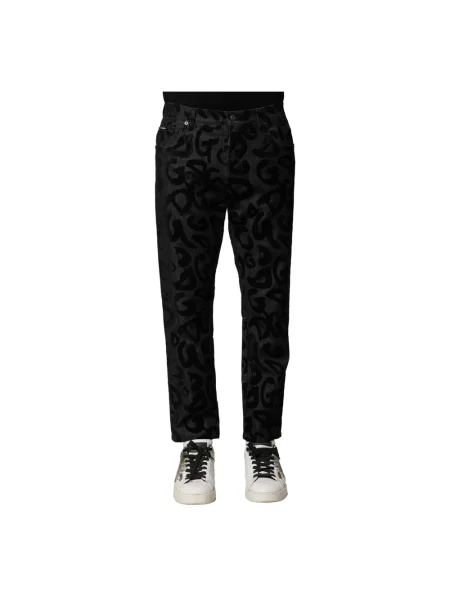 Spodnie Dolce And Gabbana z logo szare