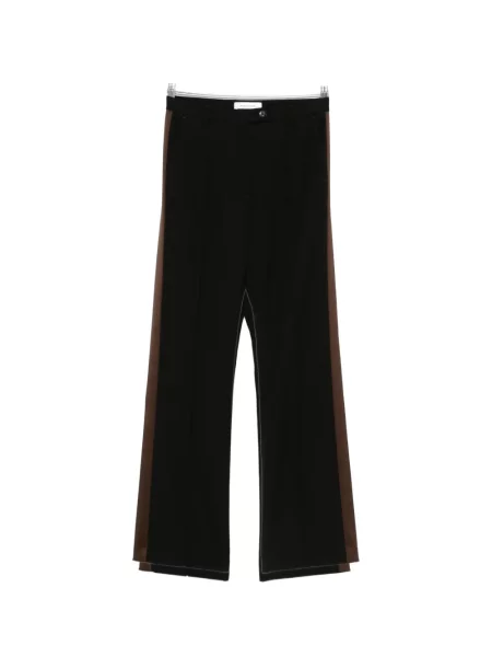 Pantaloni Wales Bonner cu broderie cu dungi negru