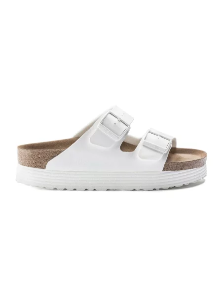 Klapki Birkenstock na platformie białe