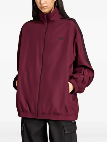 Geacă Adidas alergare cu cordon cu glugă verde