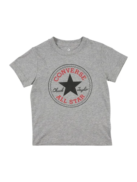 CONVERSE Majica CHUCK PATCH grafit / melange / crvena siva