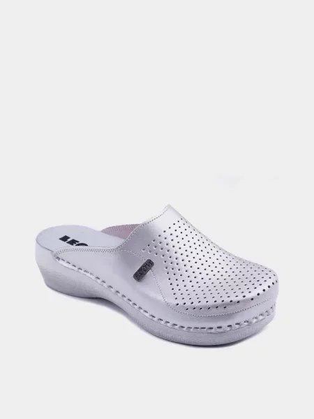 Кожаные сабо Leon розовые