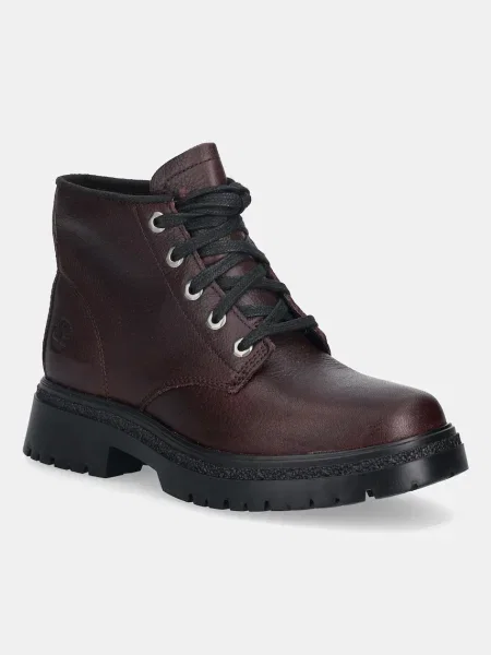 Timberland bocanci de piele Cambria Valley Mid cu plat bordo