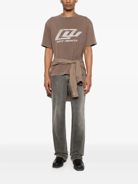 Grafic tricou Off-white alb
