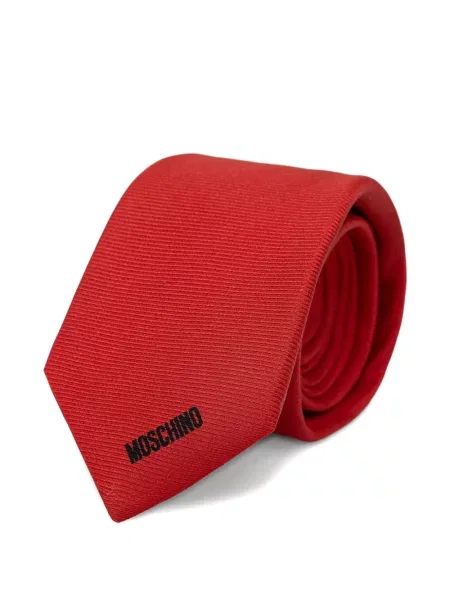 Ursuleț de pluș cravată Moschino cu imagine roșu