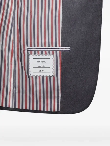 Geacă Thom Browne de lână plisată gri