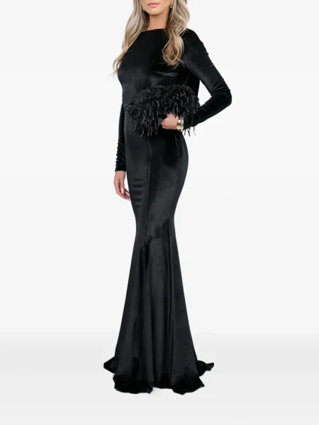 Rochie maxi Roserry lungă de costum negru